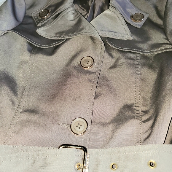 Le Chateau Taupe Trench Coat - Picture 2 of 3